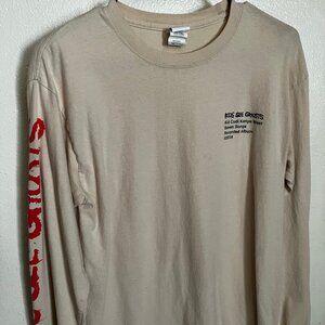 Kids See Ghosts Kid Cudi Kanye West Graphic Long Sleeve T-Shirt Medium Gildan